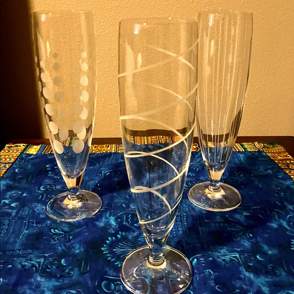 3 Macy’s Hotel Collection Specialty drink glasses. No chips, no scratches.